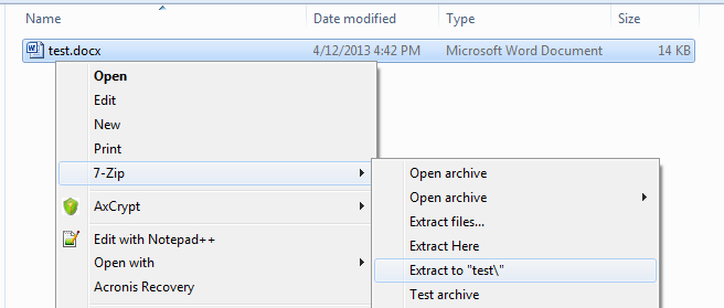 Extract DOCX