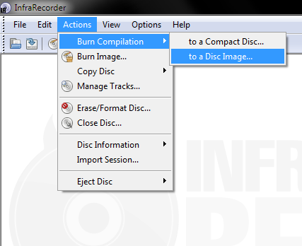 Burn iso file