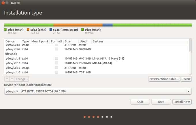 Partitions view 2