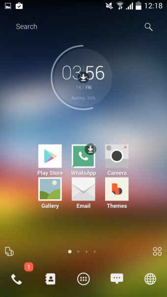 Home screen