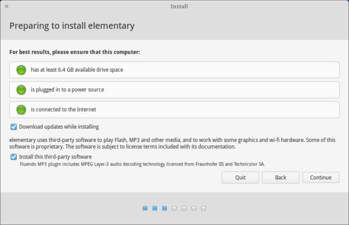 Install wizard