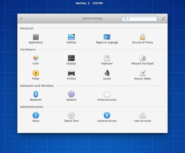 System settings