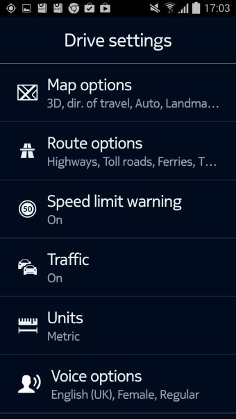 Drive settings