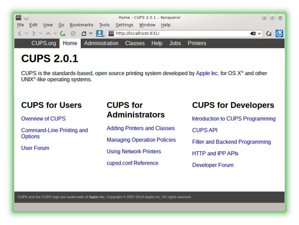 CUPS interface