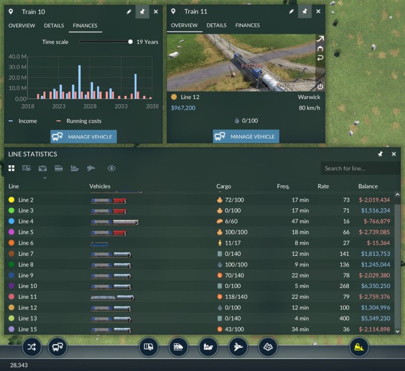 Multiple menus, logistics management