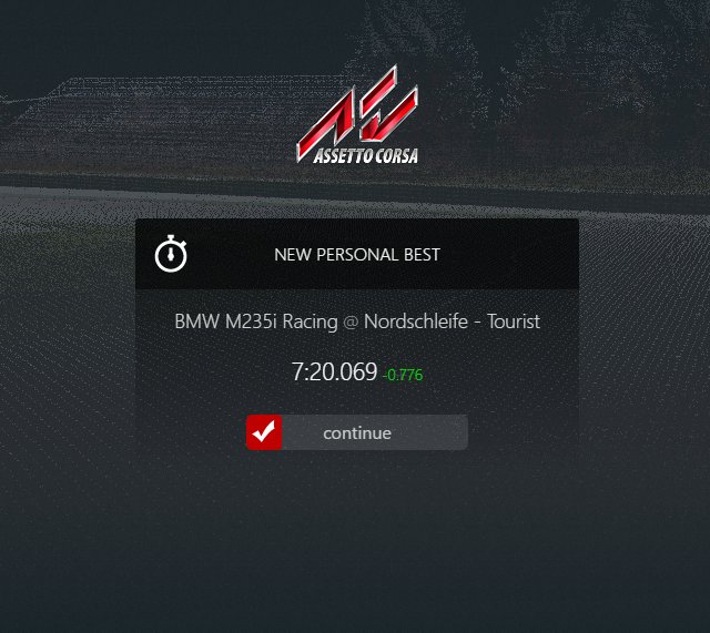 BMW M235i Racing record