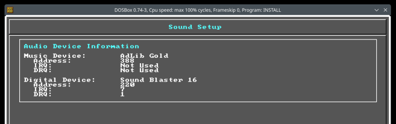 AdLib Gold configuration