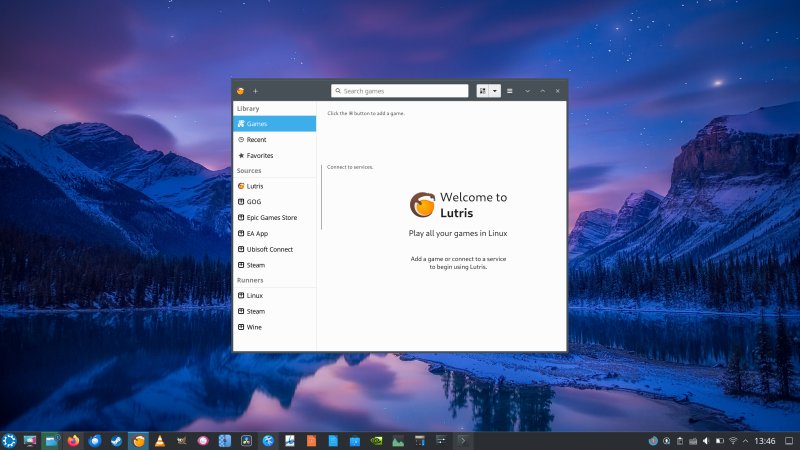 Main window, Breeze theme