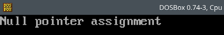 DOSBox error
