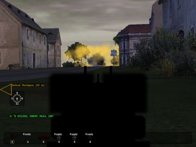 Tank strikes a mine