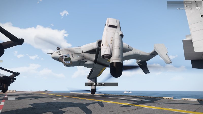 Osprey, upturned