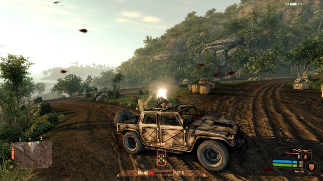 Shooting mounted gun