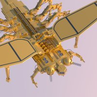 Mechanical dragonfly insect icon