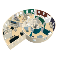 Snail-shaped house design Snail house design icon