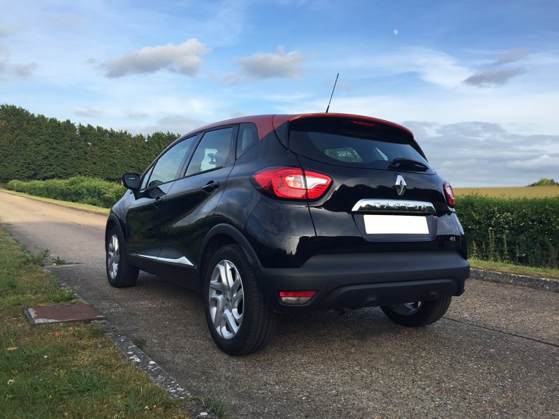 Side view, low, with moon