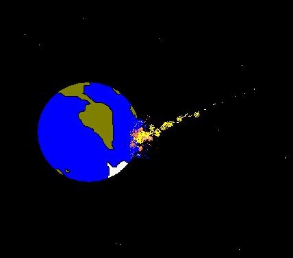 Meteor hitting Earth