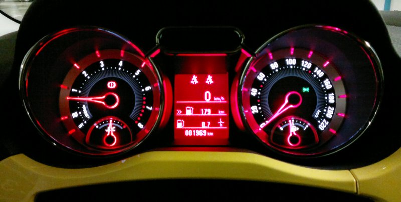 Dashboard at night