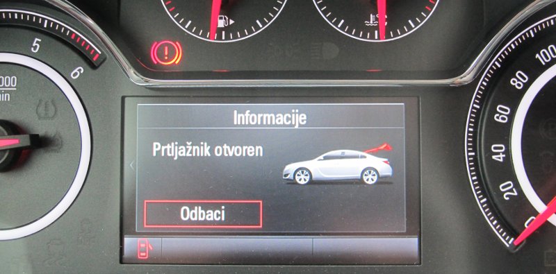 Boot warning like sedan